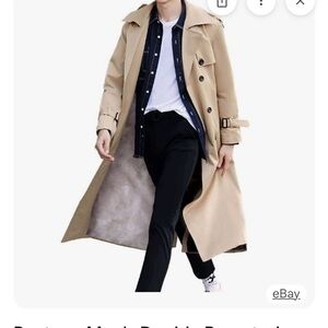 Men's Fur-lined Beige Trench Coat. 
Brand New-Never Been Worn.